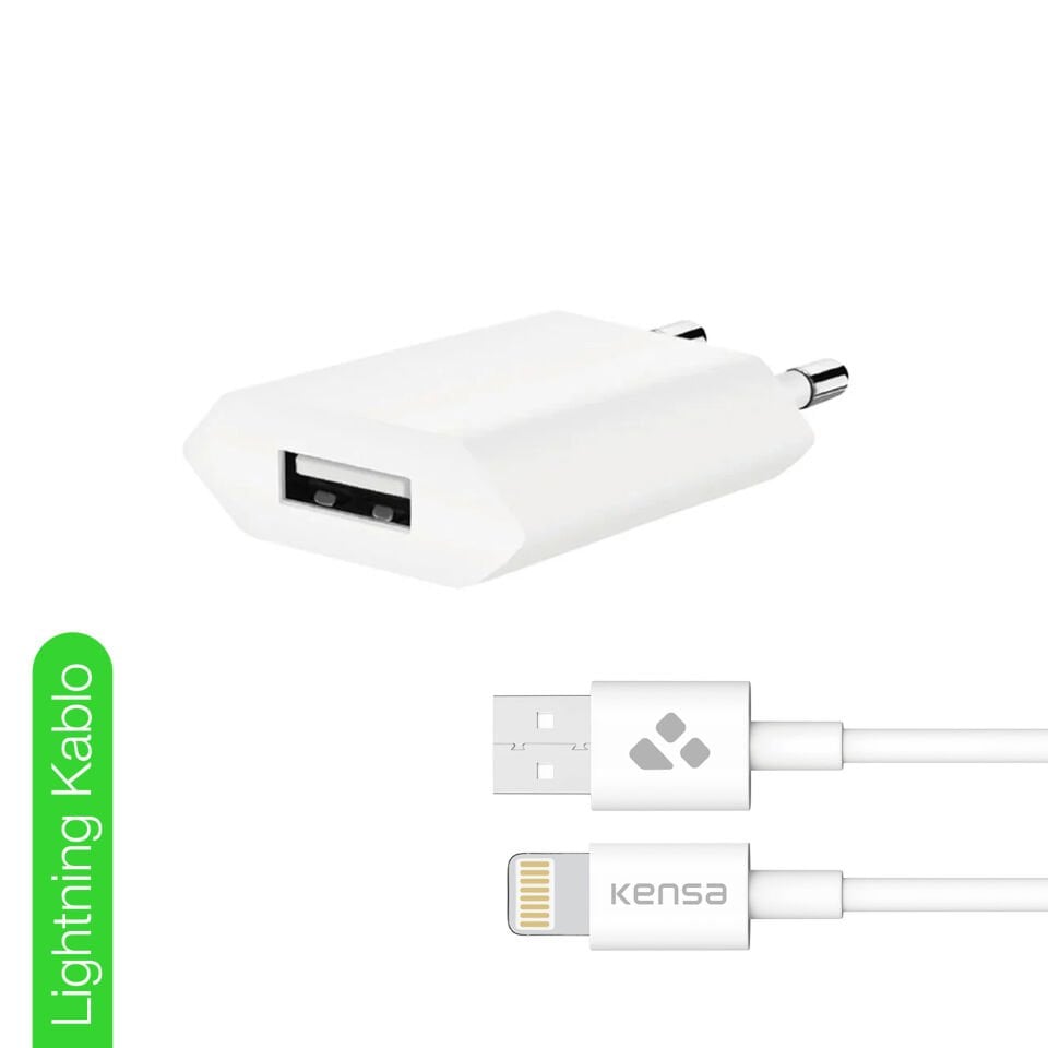 10W 1.1A USB Şarj Başlığı + Lightning Kablo