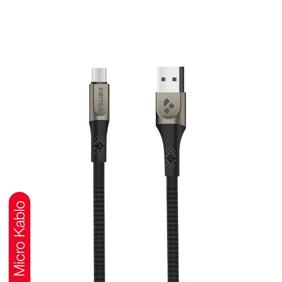 12W Örgü Micro Şarj Kablosu