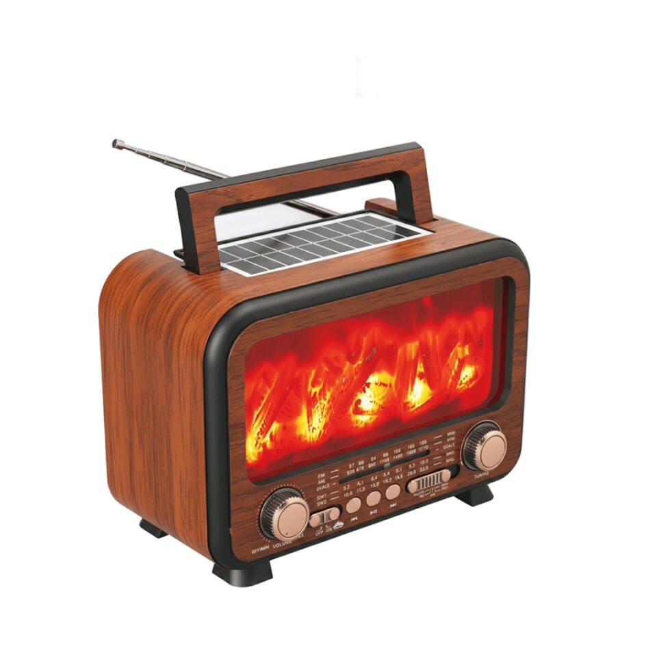 Güneş Enerjili Taşınabilir Çok Fonksiyonlu Nostaljik Speaker