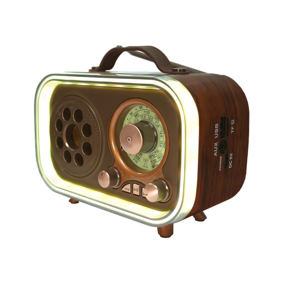 Dinamik Renkli Aydınlatmalı Nostaljik Speaker