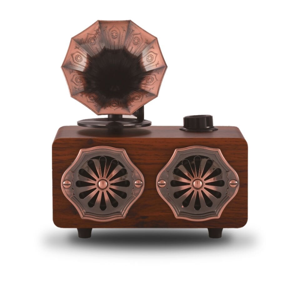 Gramofon Görünümlü Bluetooth Nostaljik Speaker