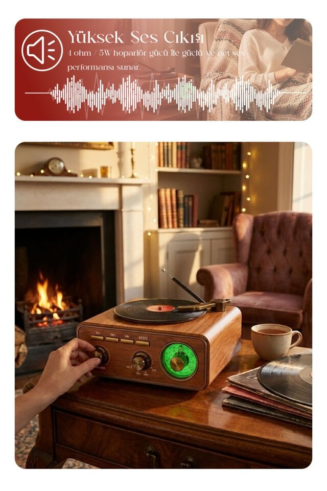 Taşınabilir FM/AM/SW Bluetooth Nostaljik Speaker