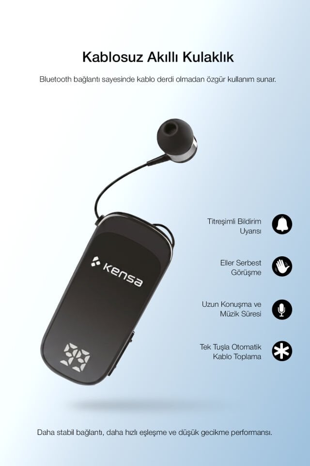 Makaralı Bluetooth Kulaklık