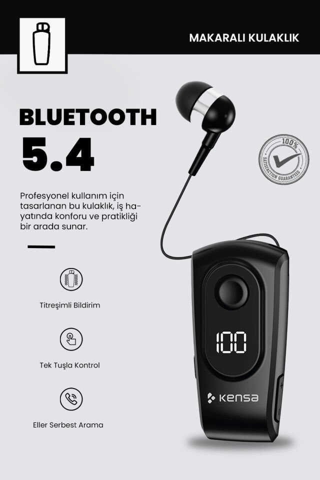 Makaralı Bluetooth Kulaklık