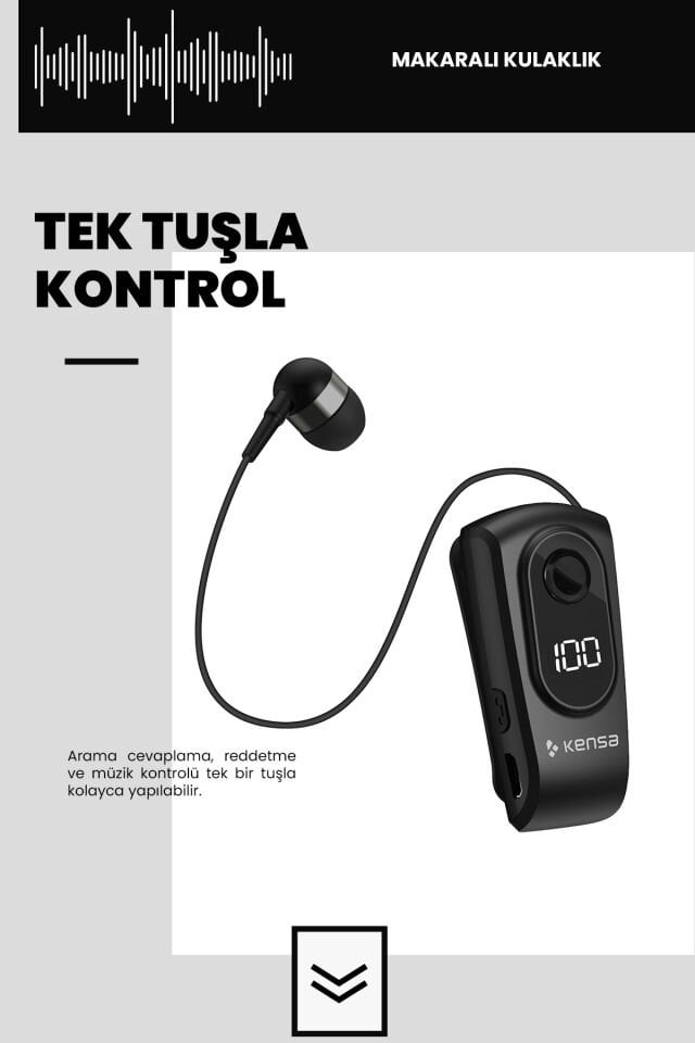 Makaralı Bluetooth Kulaklık