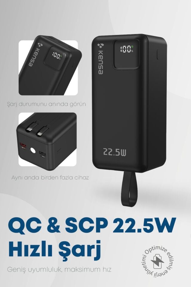 50.000 mAh Hızlı Şarj Powerbank