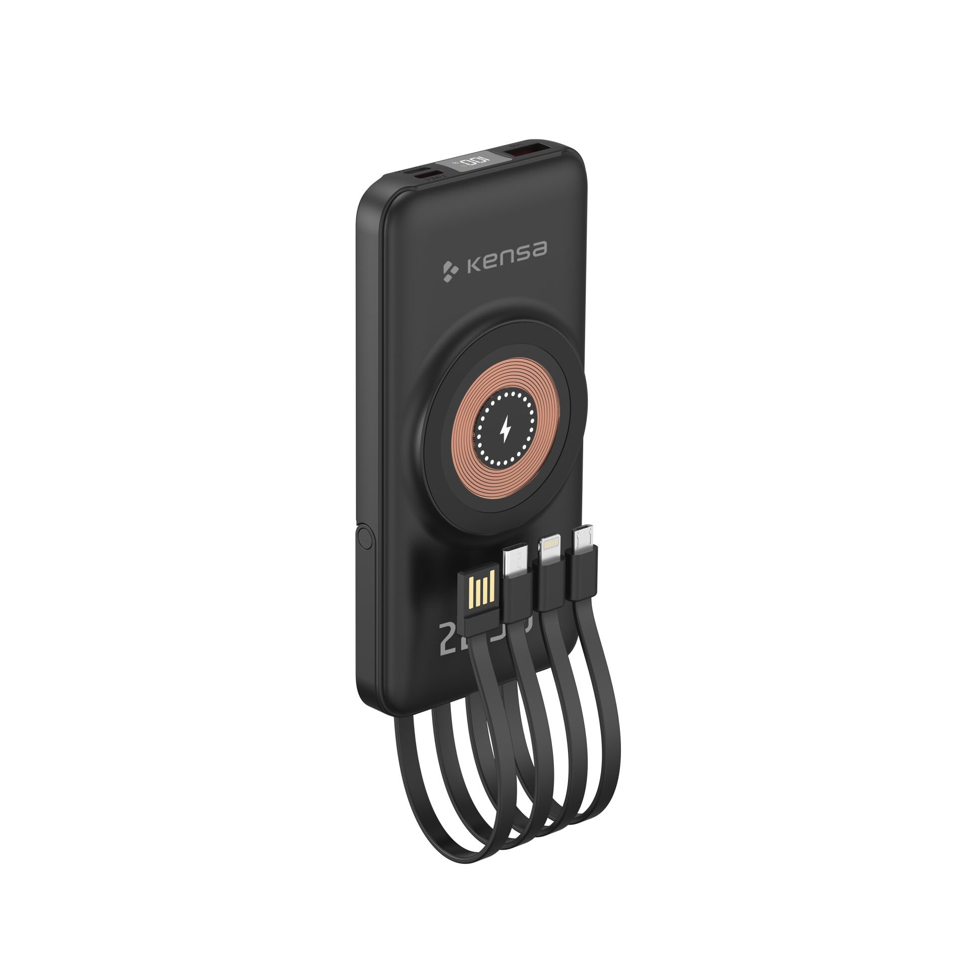 10.000 mAh Dahili Kablolu Wireless Hızlı Şarj Powerbank