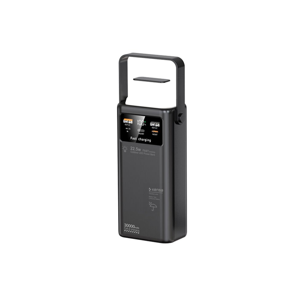 30.000 mAh Outdoor Işıklı Hızlı Şarj Powerbank