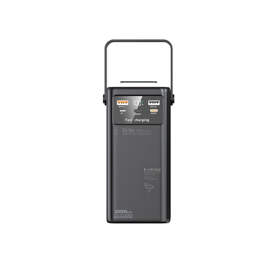 30.000 mAh Outdoor Işıklı Hızlı Şarj Powerbank