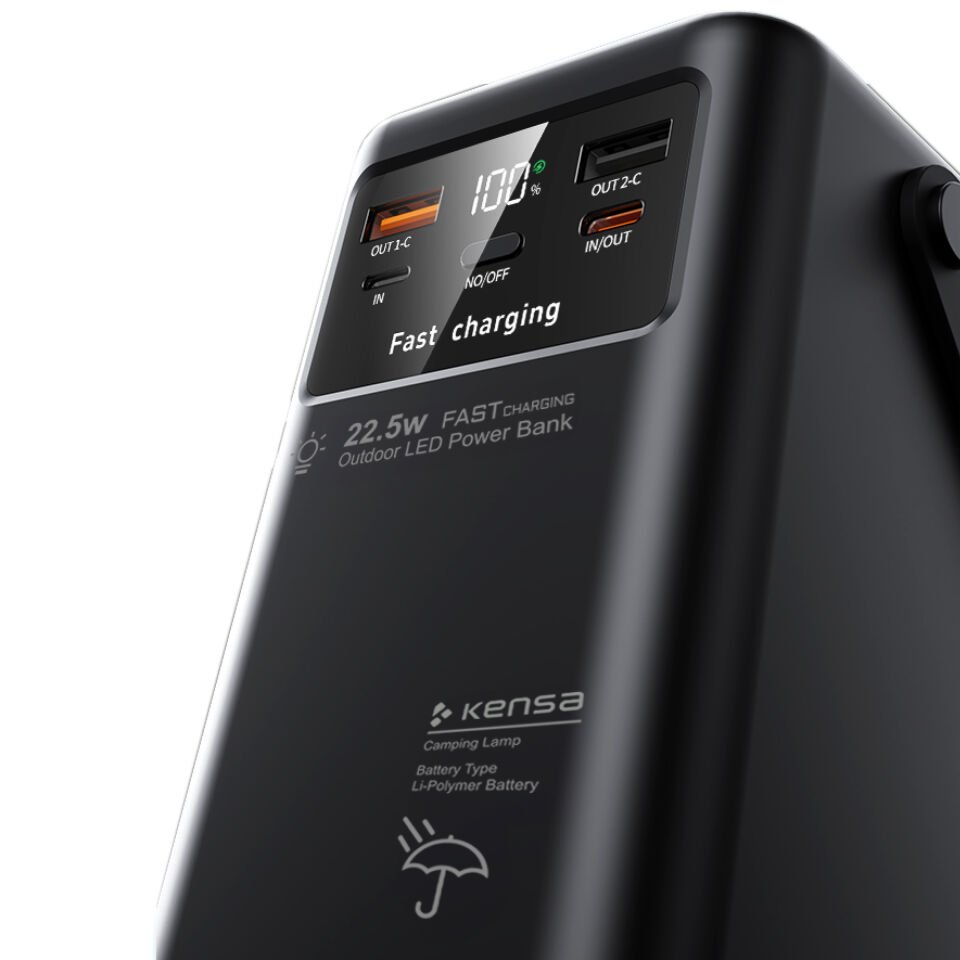 50.000 mAh Outdoor Işıklı Hızlı Şarj Powerbank