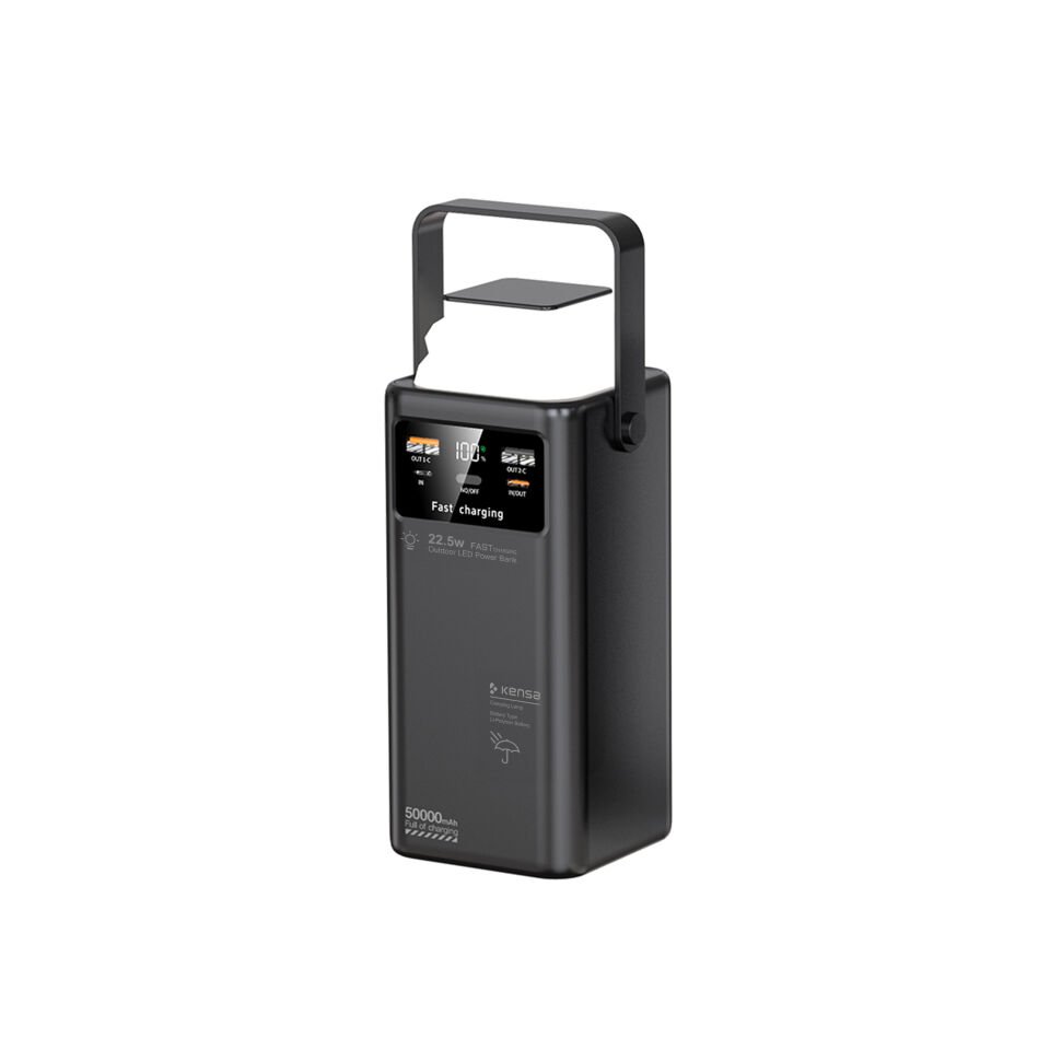 50.000 mAh Outdoor Işıklı Hızlı Şarj Powerbank