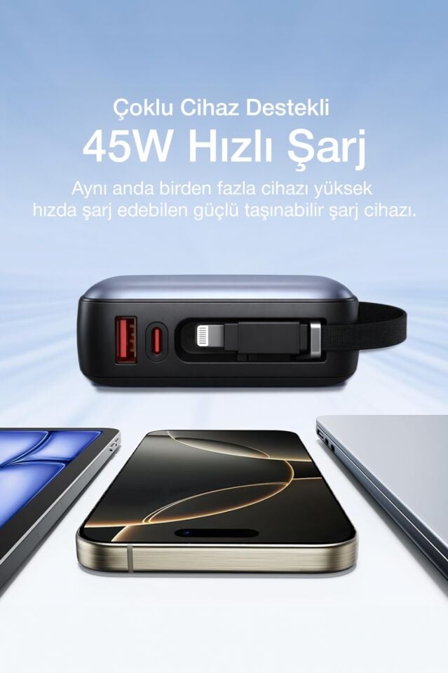 20.000 mAh 45W Hızlı Şarj Powerbank