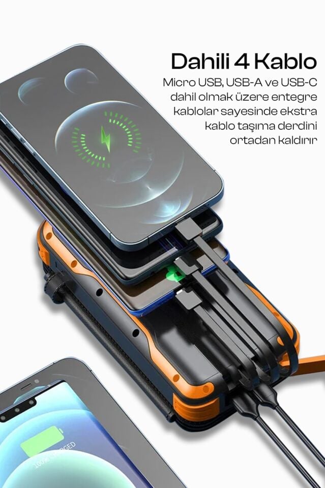 20.000 mAh  Güneş Enerjili Powerbank