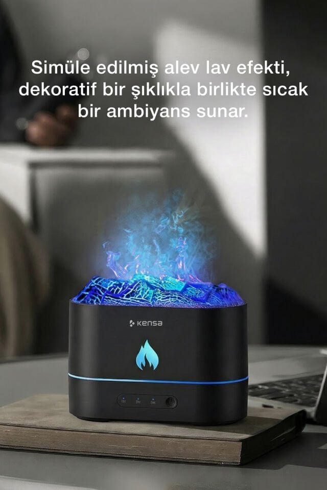Alev Görünümlü Aromaterapi & Hava Nemlendirici