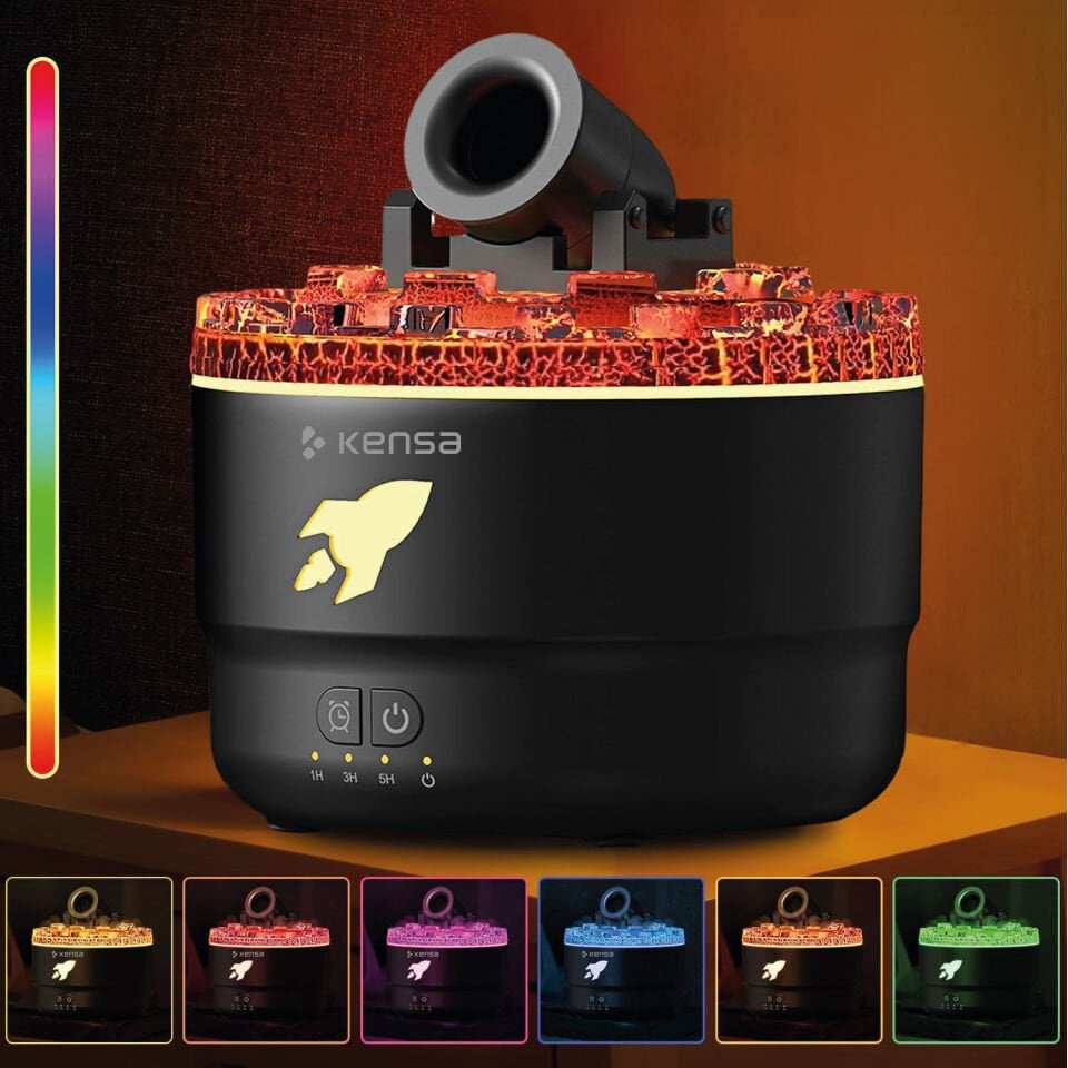 Volkanik Işıklı Ultrasonik Aromaterapi Difüzör