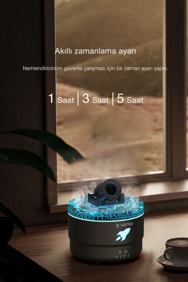 Volkanik Işıklı Ultrasonik Aromaterapi Difüzör
