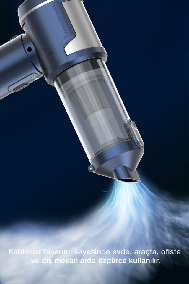 2000PA 100W Kablosuz Araç Süpürgesi