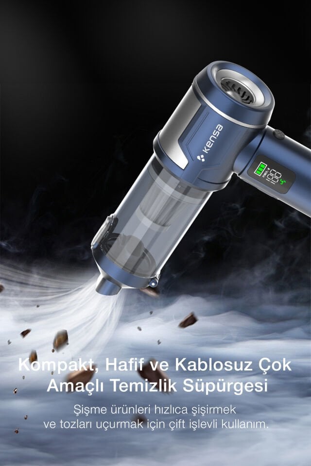 2000PA 100W Kablosuz Araç Süpürgesi